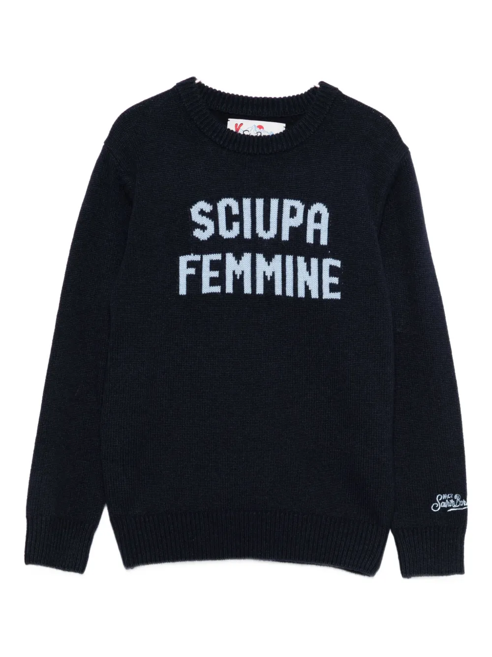 MC2 Saint Barth Kids crew-neck intarsia sweater | Black | Image 1