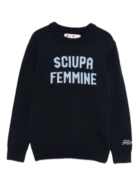 MC2 Saint Barth Kids Maglione a girocollo con motivo a intarsio