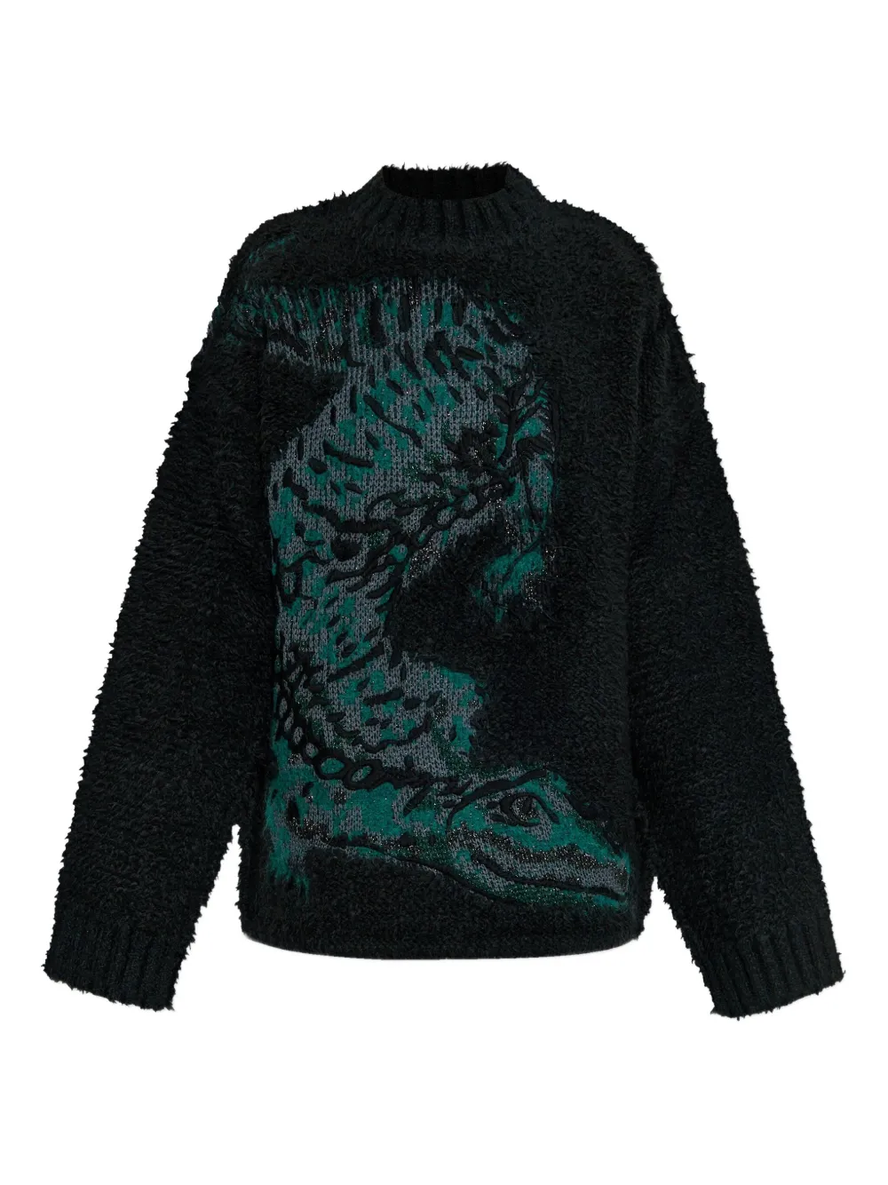 Lacoste Crocodile-motif Sweater In Black