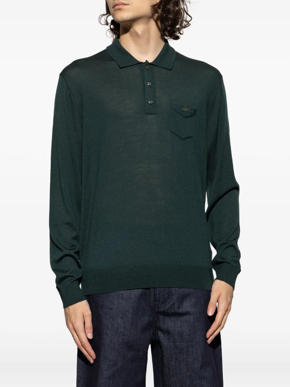 Lacoste Poloshirt met lange mouwen Groen
