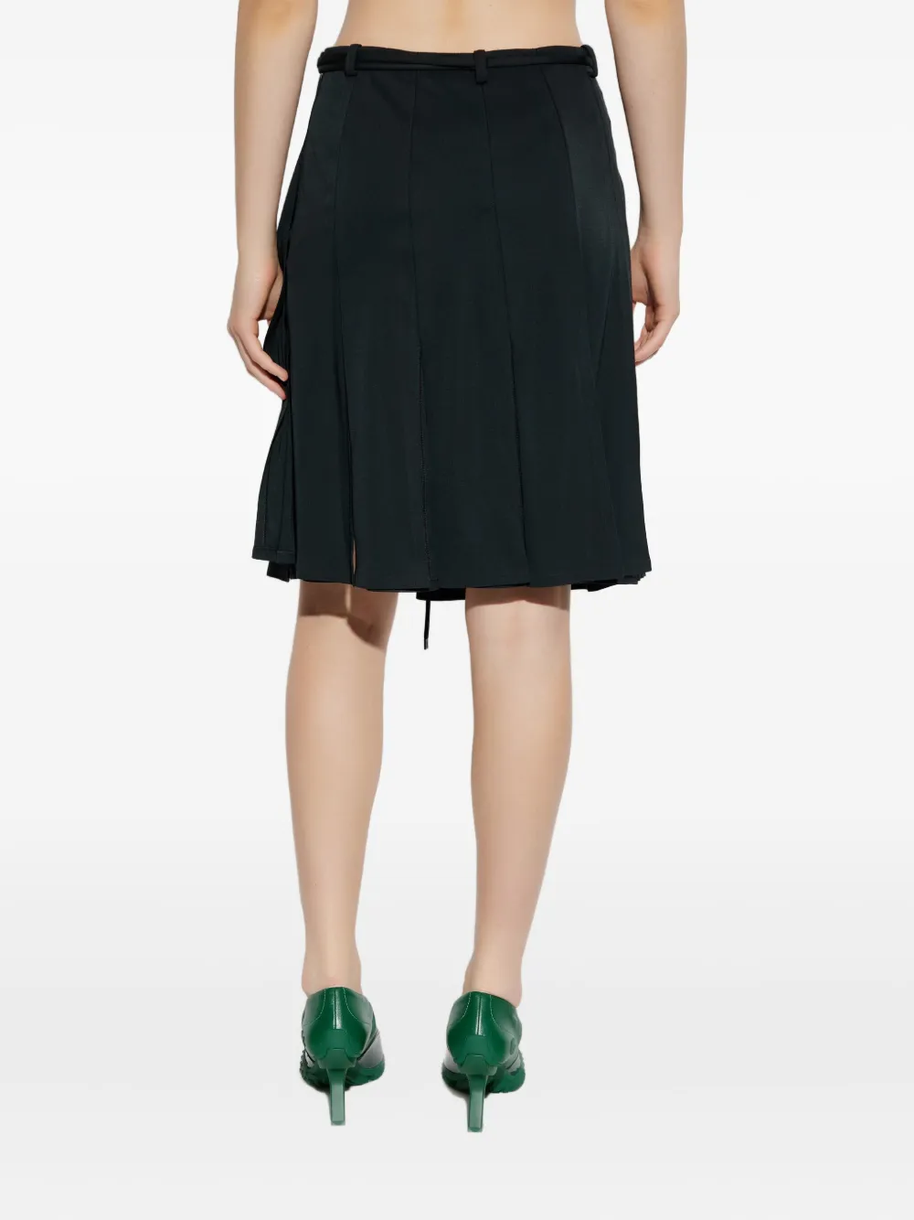 Lacoste Midi-rok met gestrikte taille Groen