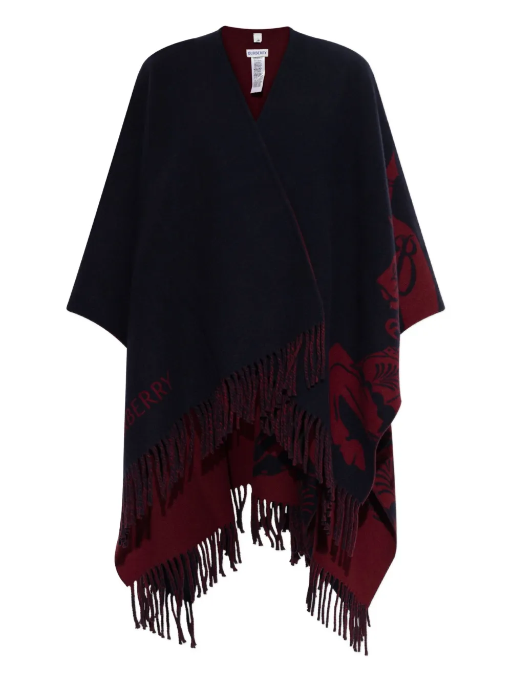 Burberry fringed cape - Blau