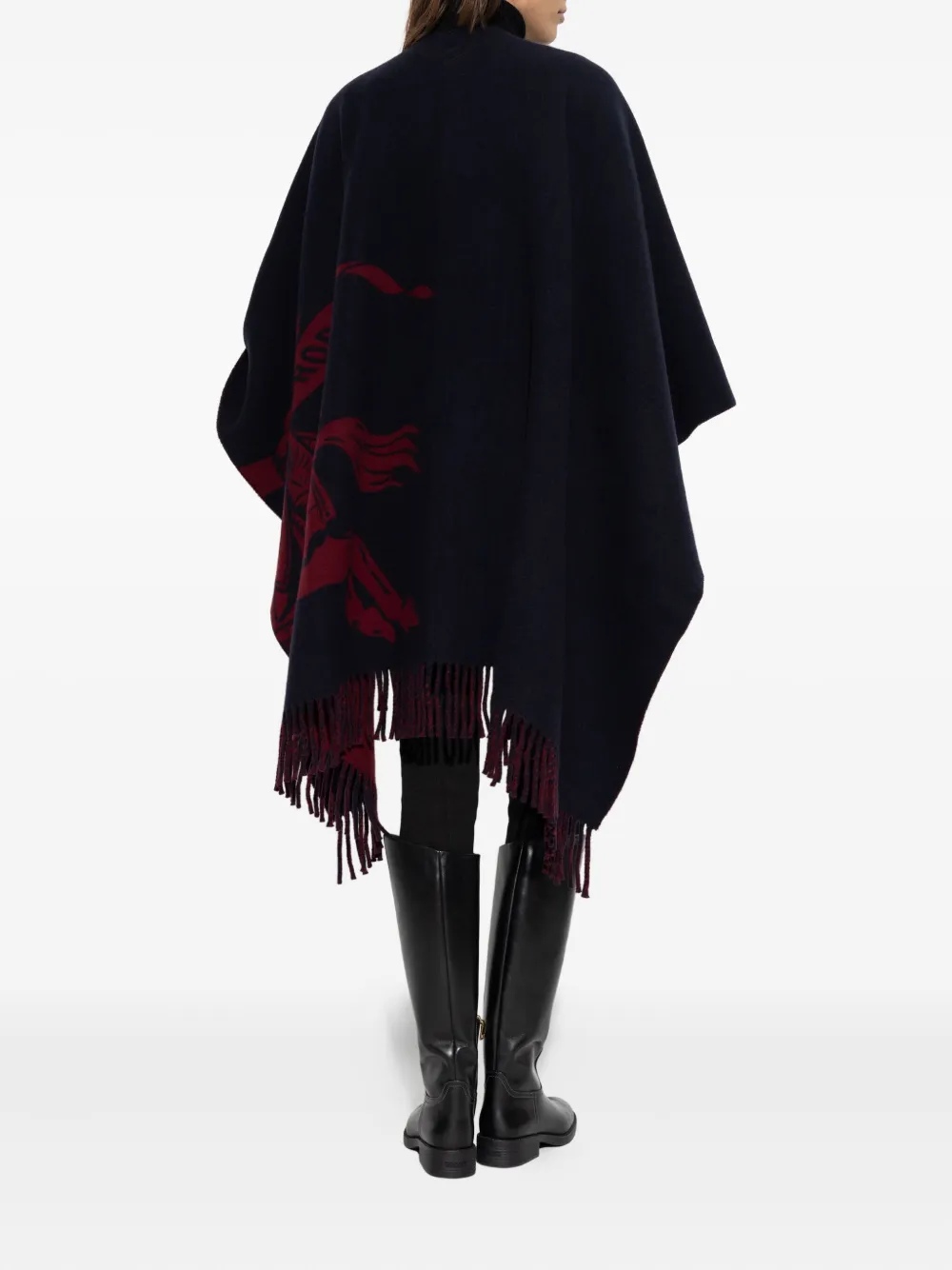 Burberry Cape met franje Blauw