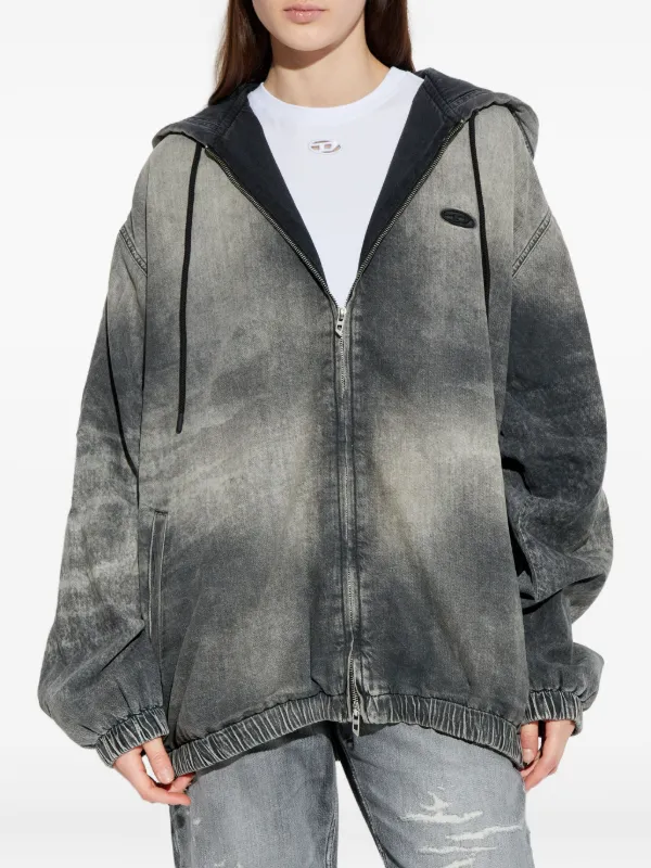 Diesel D-Offy-S Hooded Zip Jacket | Grey | FARFETCH