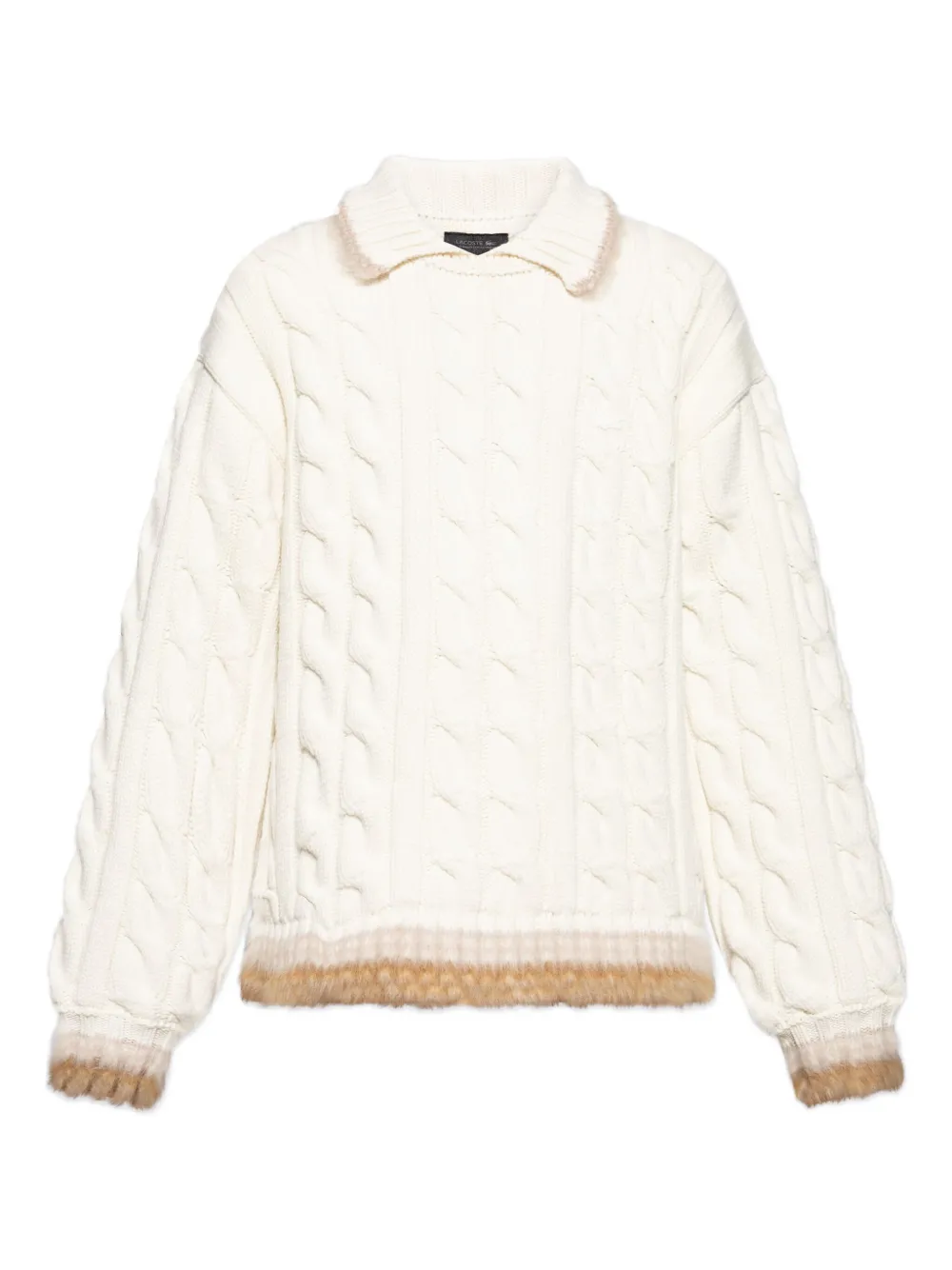 Lacoste cable-knit sweater | White | Image 1