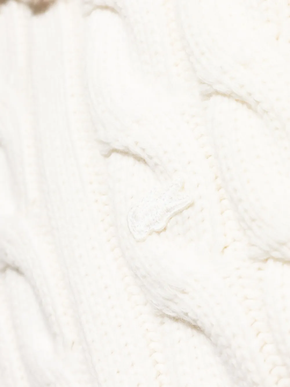 Lacoste Kabelgebreide trui Wit