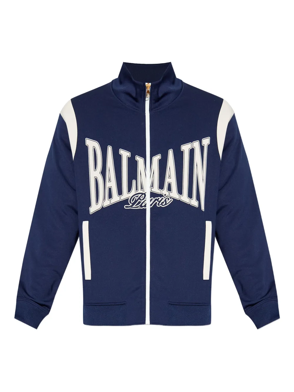 Balmain logo-print zip-up jacket | azul | Image 1