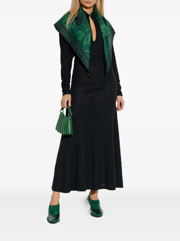 Lacoste Long-sleeved Maxi Dress - Black