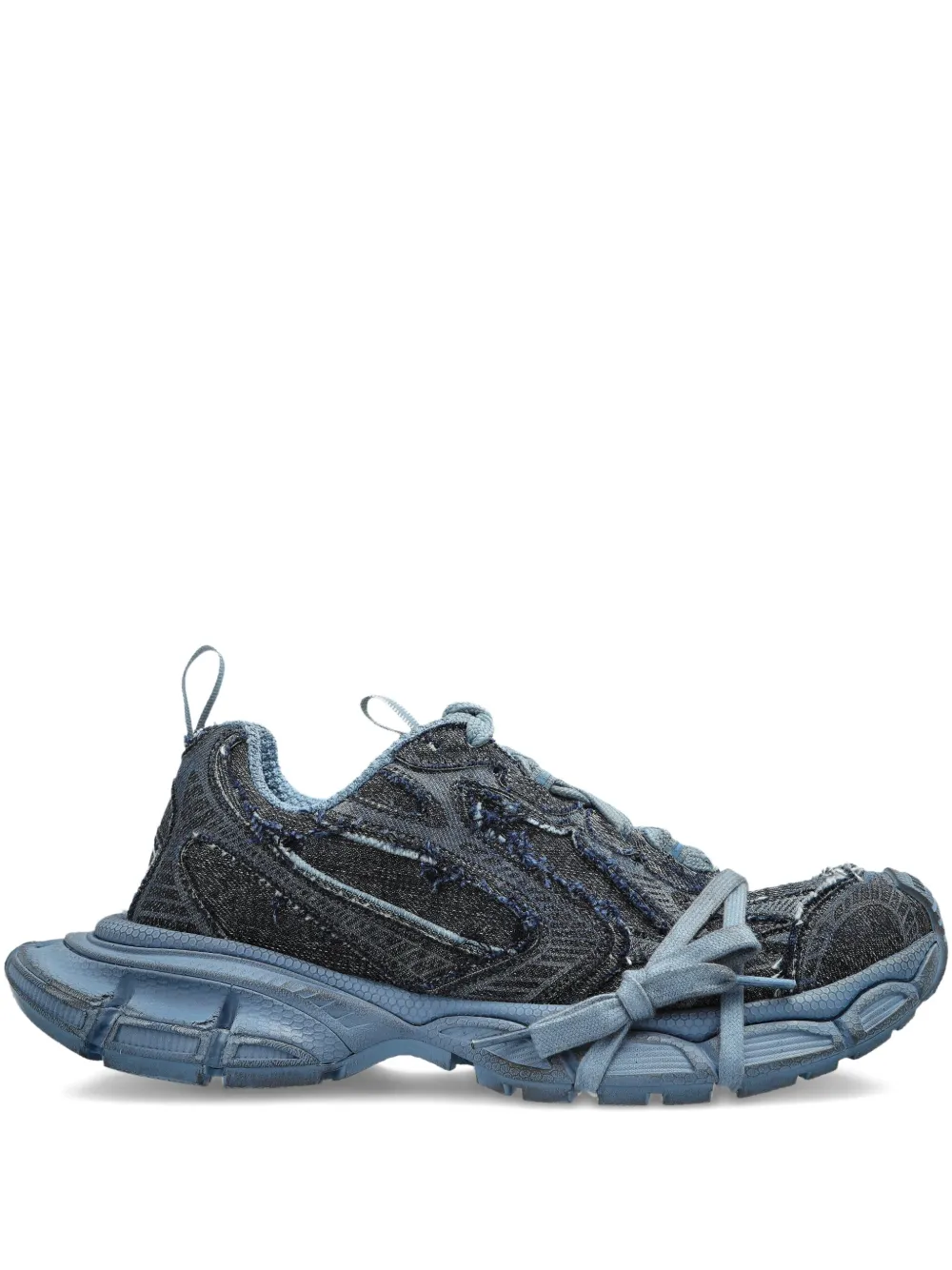 Balenciaga 3XL distressed lace-up sneakers Blauw