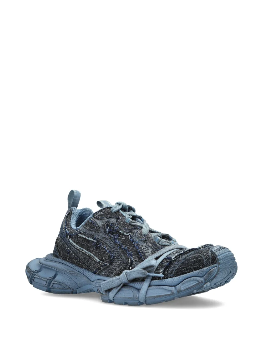 Balenciaga 3XL distressed lace-up sneakers Blauw