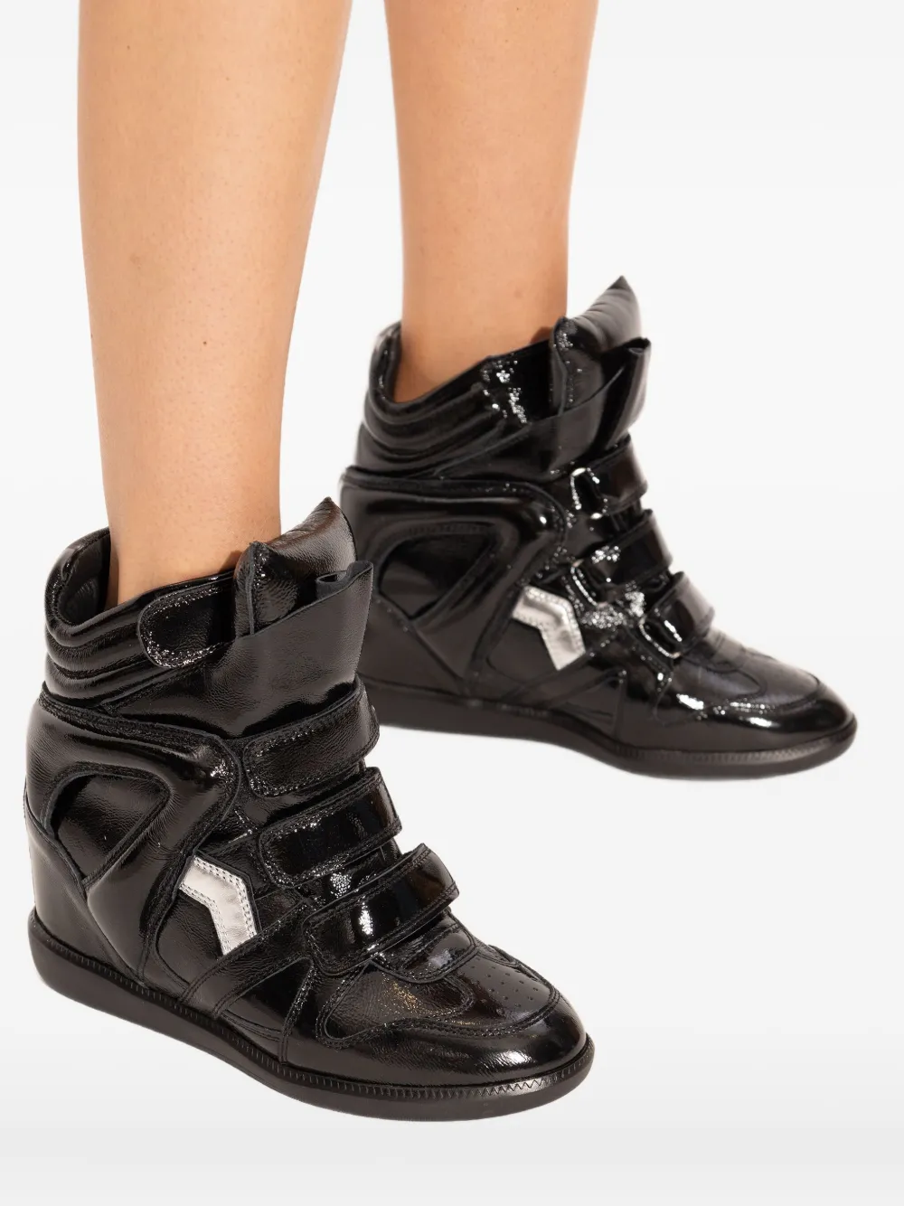 Isabel Marant High-top Sneakers Glossy Finish In Black