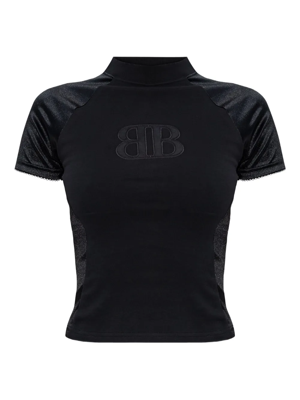 Balenciaga embroidered short-sleeve top - Schwarz