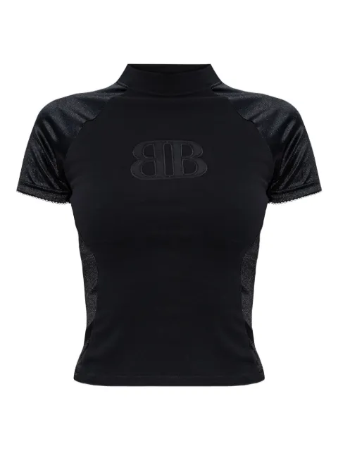Balenciaga top manga corta bordado