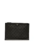 CHANEL Pre-Owned 2016-2017 CC Stitched Lambskin clutch bag - Black