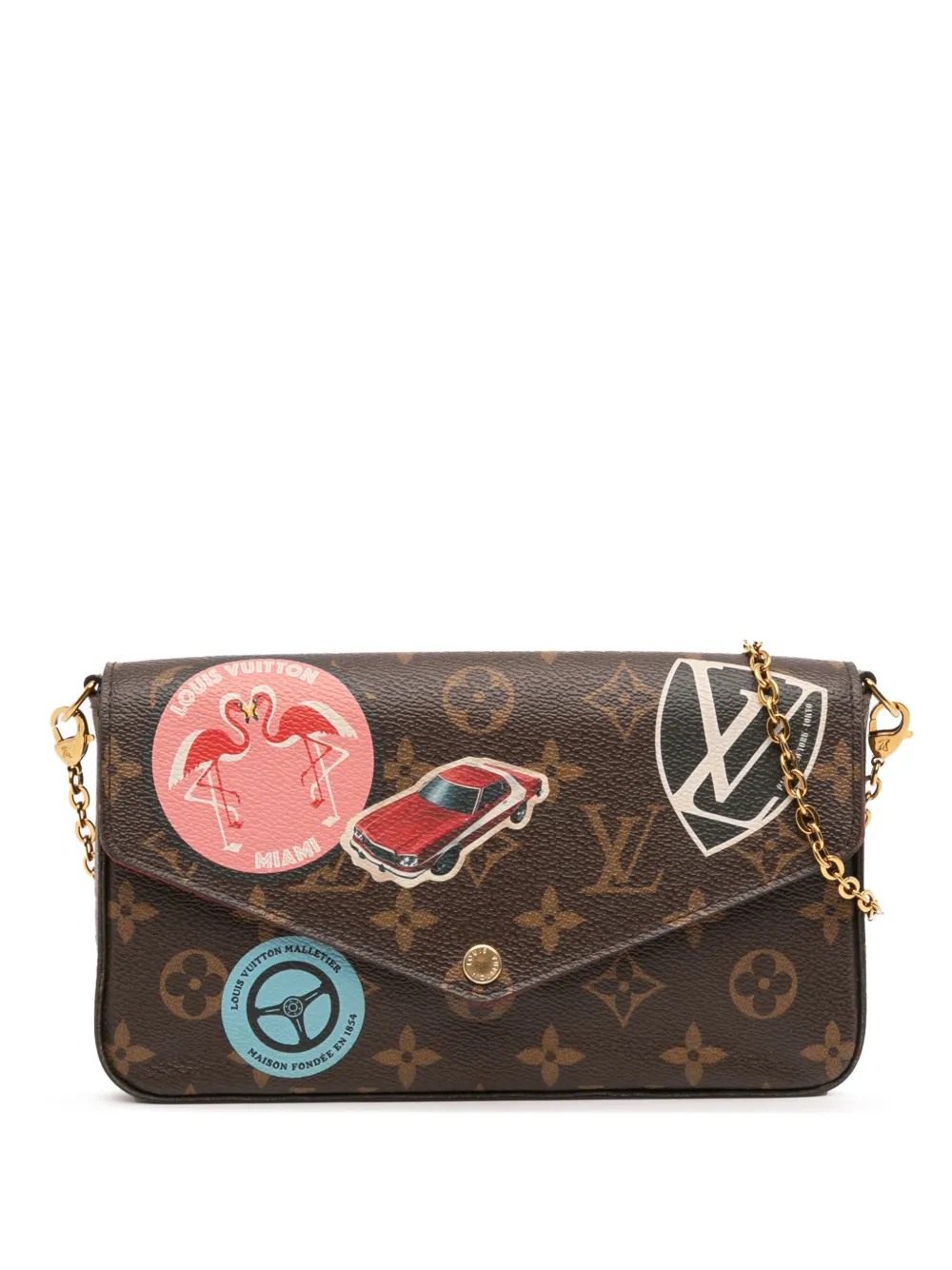 Louis Vuitton Pre-Owned 2016 Monogram World Tour Pochette Felicie Louis Vuitton Pre-Owned 2016 Monogram World Tour Pochette Felicie