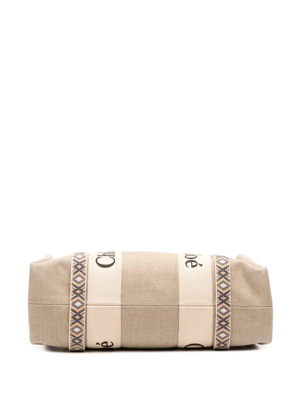 Pre-owned Chloé 2022 Medium Canvas Woody Tote Bag In Brown