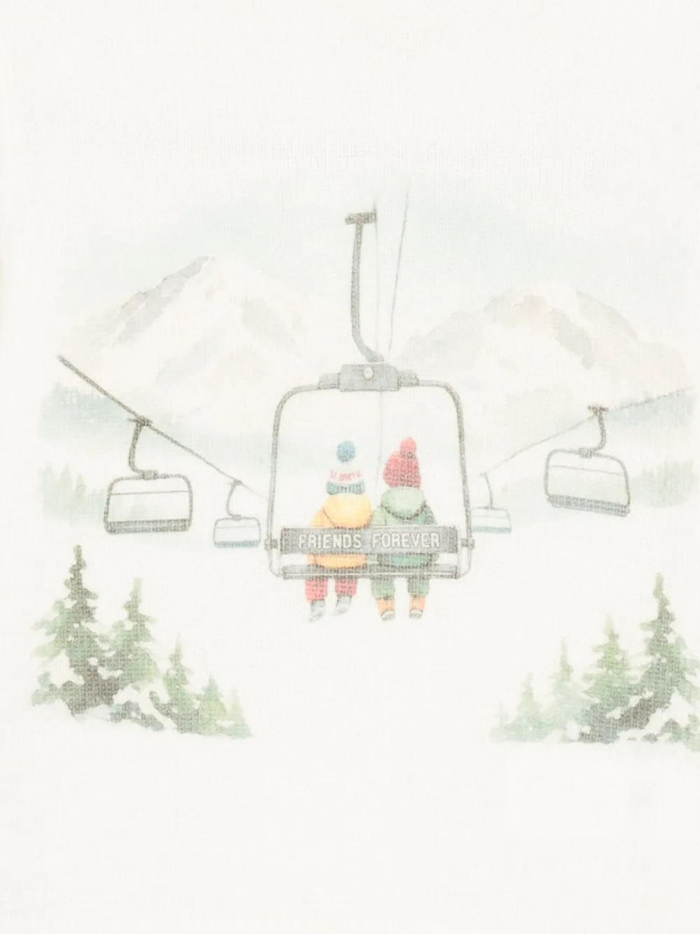 Mc2 Saint Barth Graphic-print Crew-neck Sweater In White