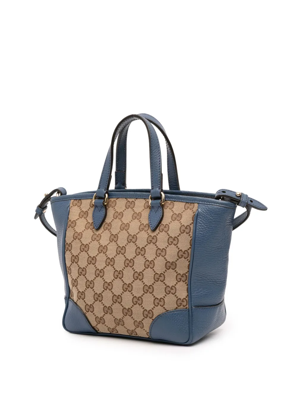 Pre-owned Gucci 2016-2025 Small Gg Canvas Bree Satchel In Brown