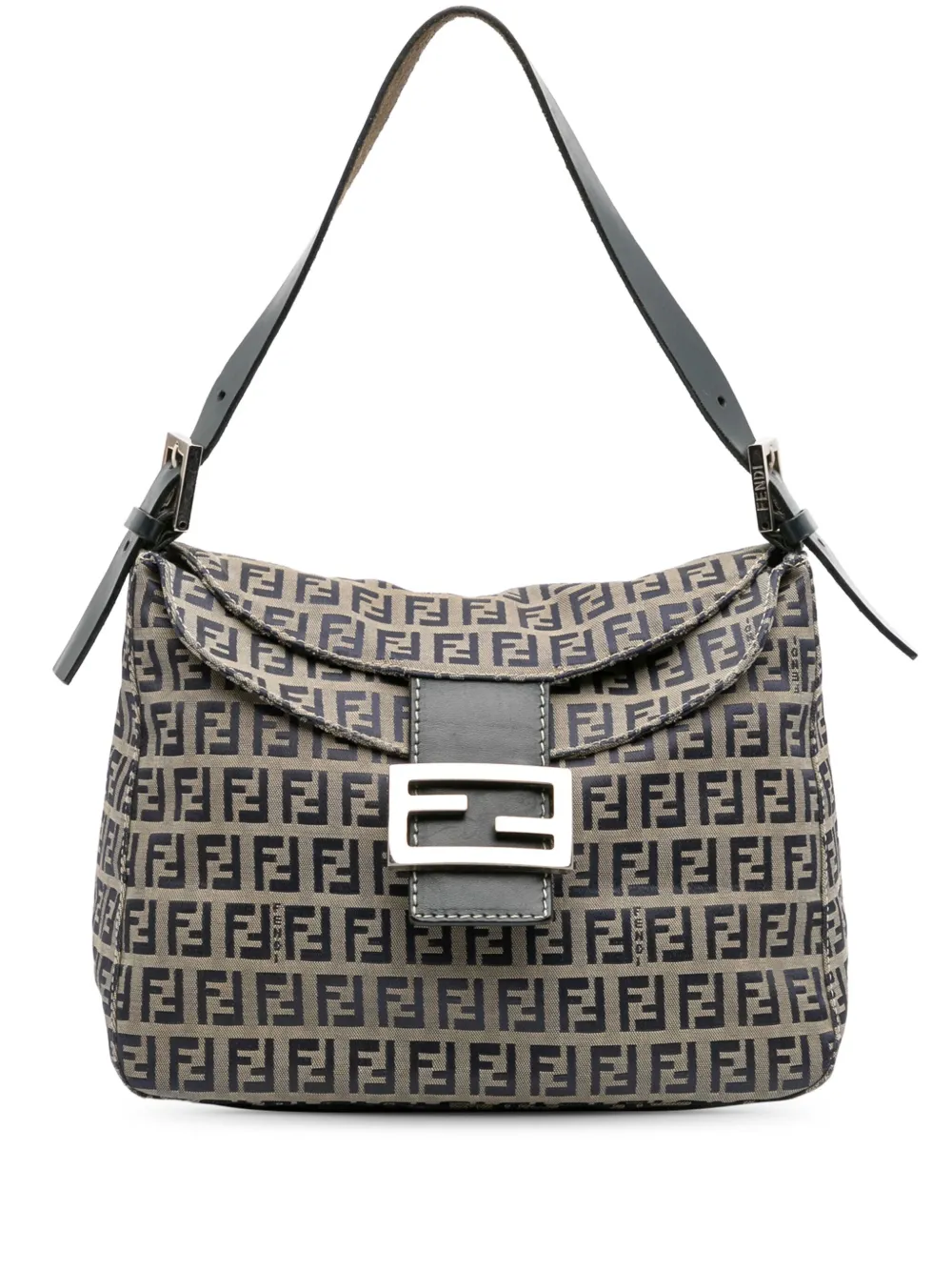 Fendi Pre-Owned 2000-2010 Zucchino Canvas Double Flap Mamma shoulder Fendi Pre-Owned 2000-2010 Zucchino Canvas Double Flap Mamma shoulder