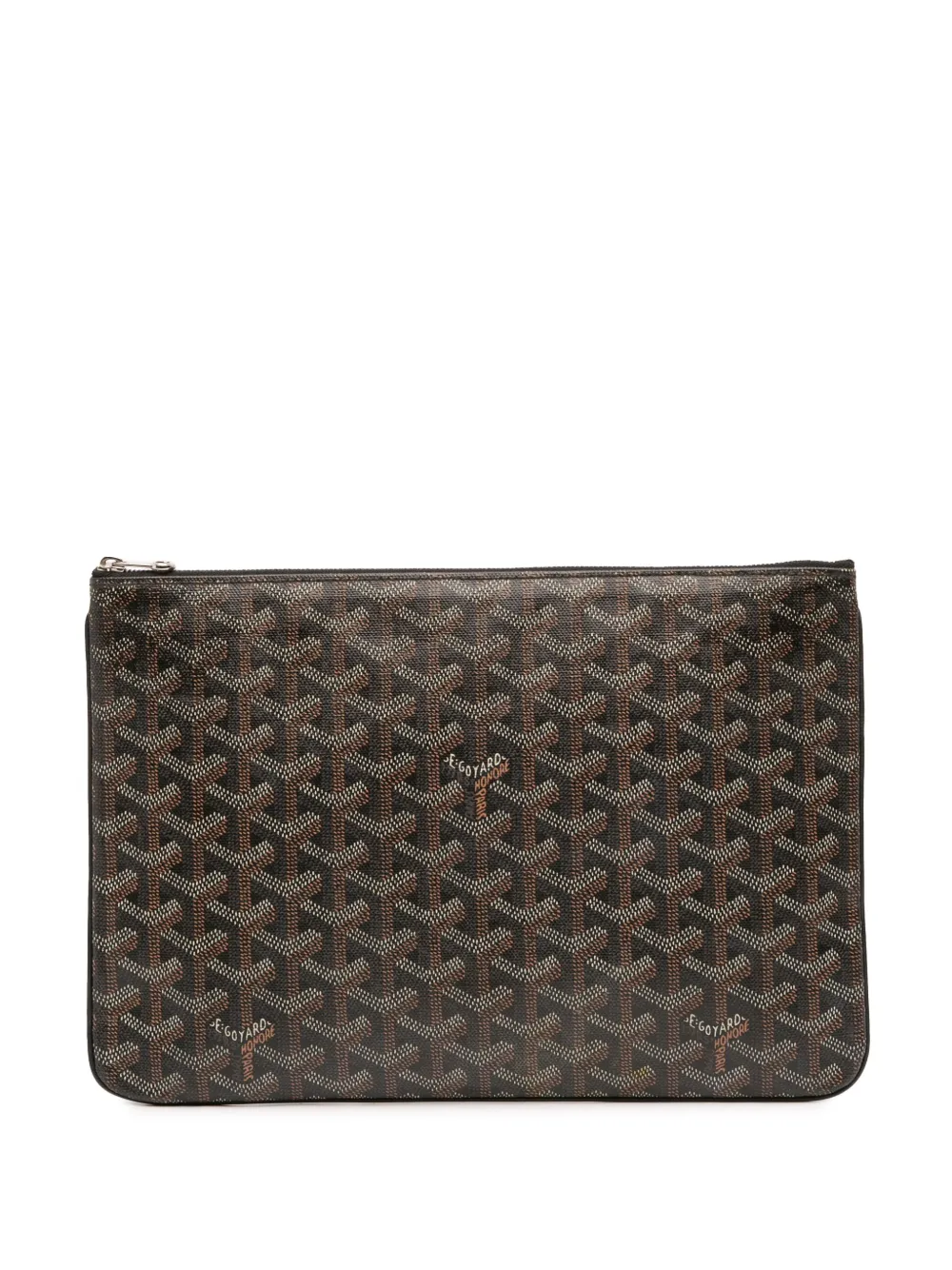 Goyard Pre-Owned 2018 Goyardine Senat MM clutch bag - ブラック Goyard Pre-Owned 2018 Goyardine Senat MM clutch bag - ブラック