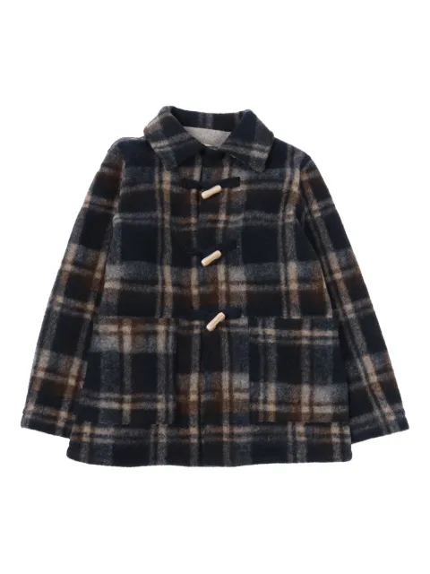 Zhoe & Tobiah check-pattern toggle coat