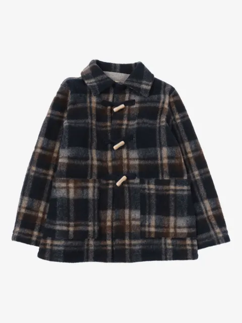 Zhoe & Tobiah check-pattern toggle coat