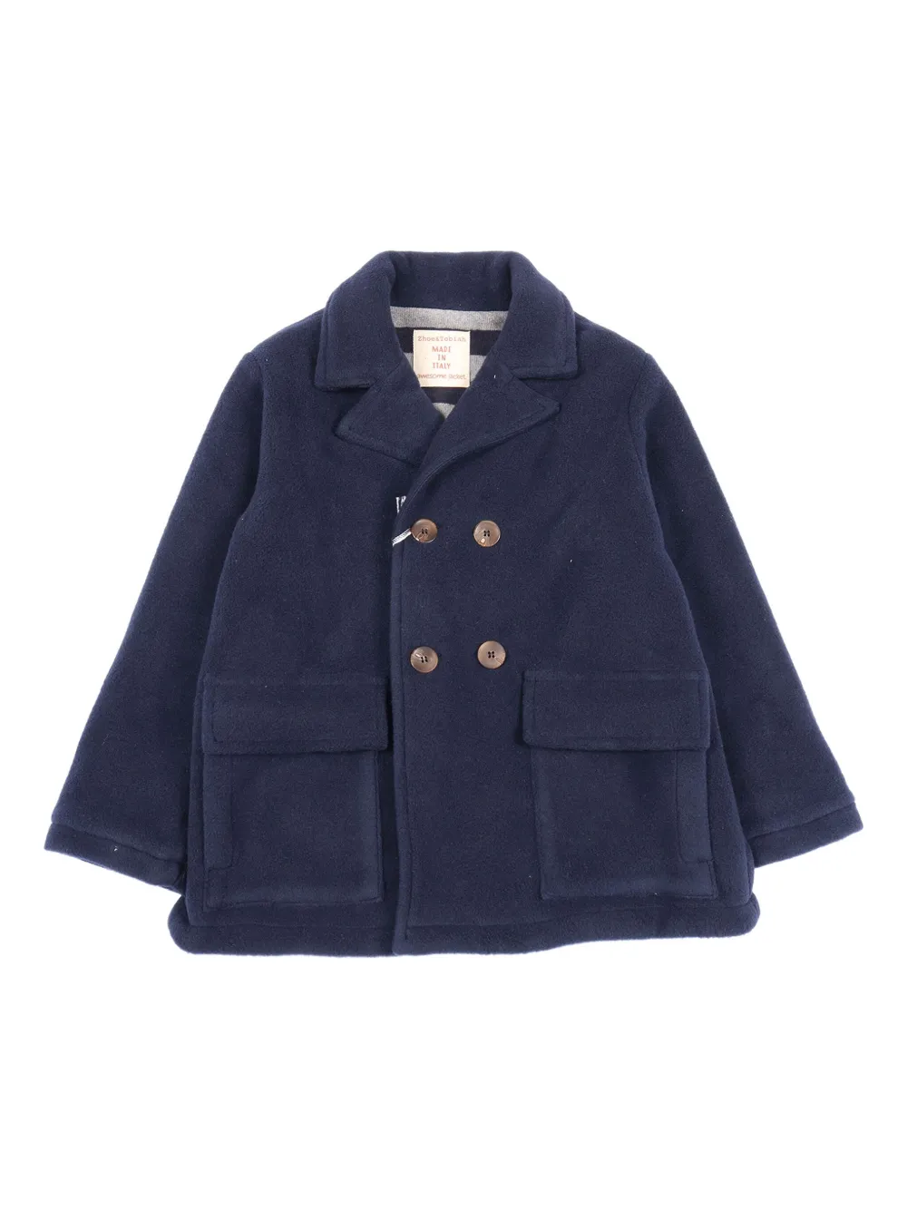 Zhoe & Tobiah Double-breasted Coat In Blue
