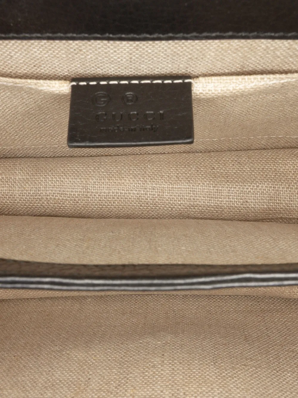 Pre-owned Gucci 2016-2025 Small Dollar Calfskin Interlocking G Crossbody Bag In Black