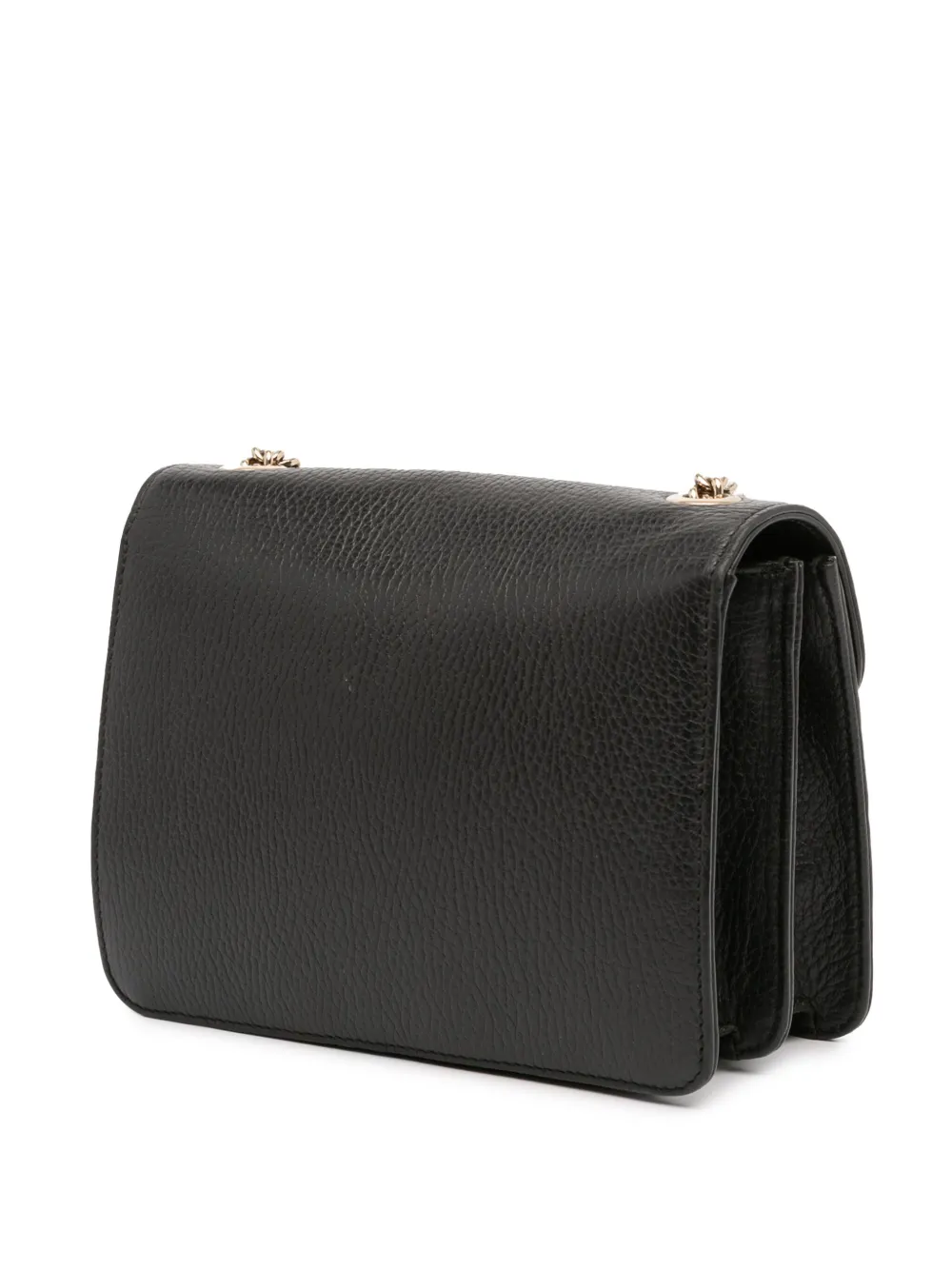 Pre-owned Gucci 2016-2025 Small Dollar Calfskin Interlocking G Crossbody Bag In Black