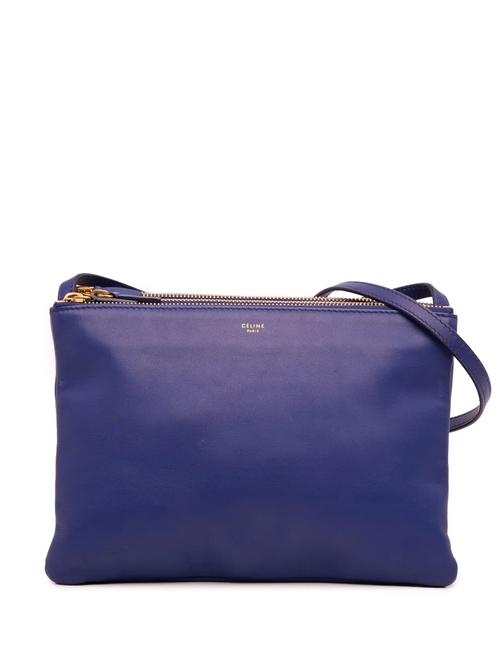Celine Pre-Owned 2014 Large Lambskin Trio crossbody bag - ブルー Celine Pre-Owned 2014 Large Lambskin Trio crossbody bag - ブルー