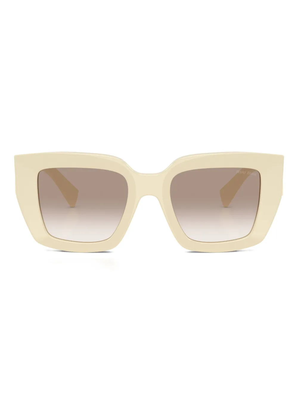 Miu Miu Sonnenbrille Mit Eckigem Gestell In White