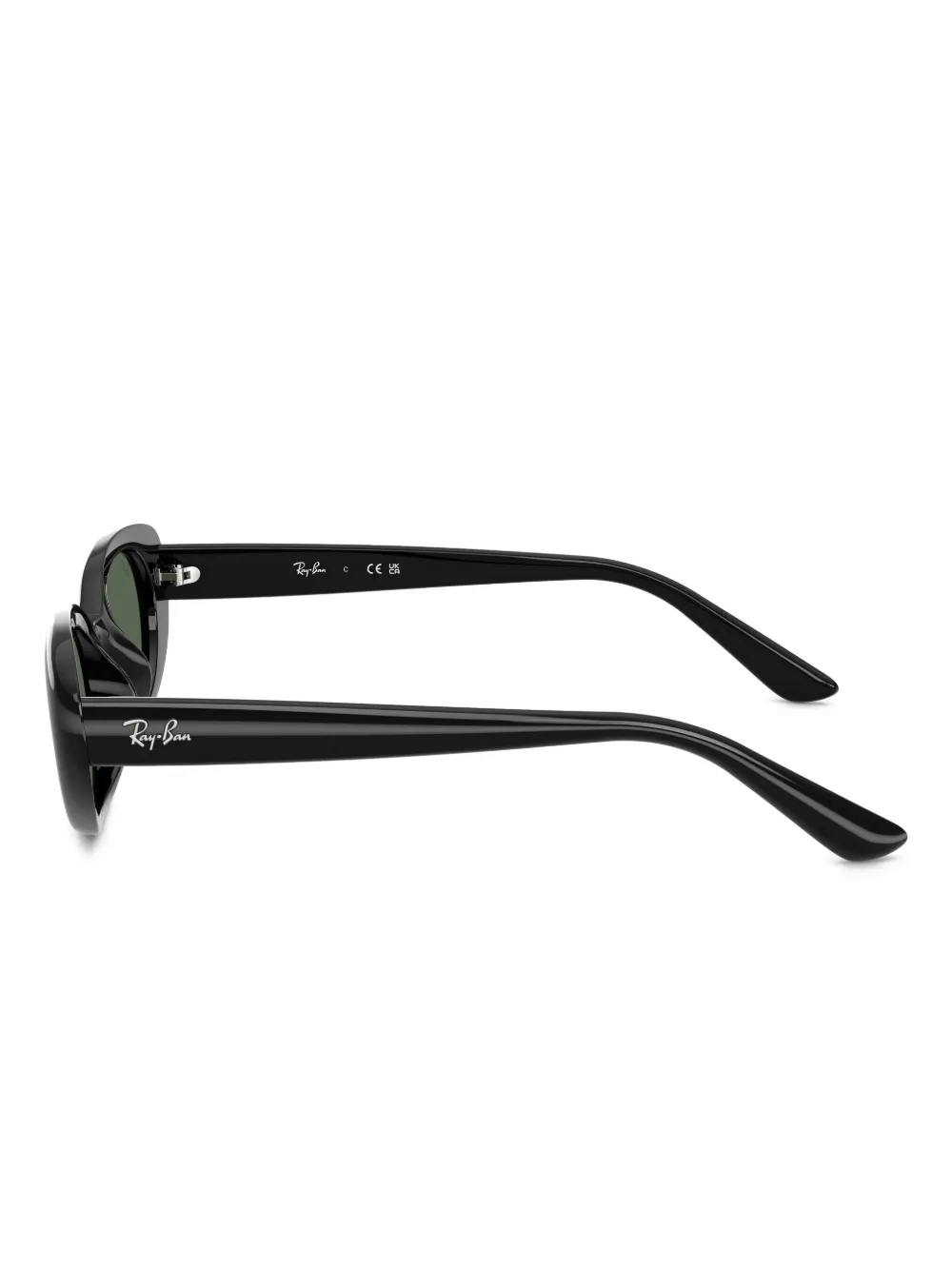 Ray-Ban Zonnebril met ovalen montuur Zwart