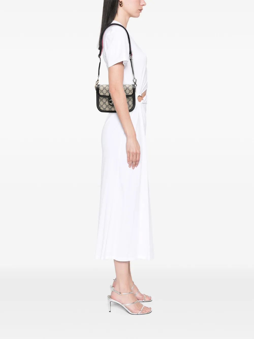 Gucci Pre-Owned 2016-2025 Mini GG Supreme Horsebit 1955 crossbody bag | Pre-Owned | Image 2
