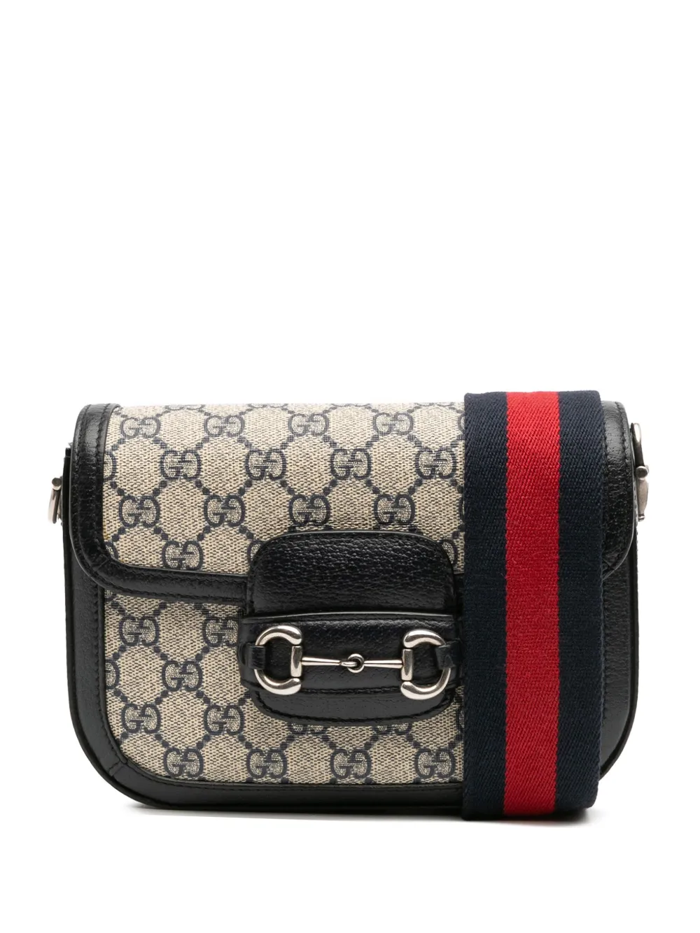 Gucci Pre-Owned 2016-2025 Mini GG Supreme Horsebit 1955 crossbody bag Gucci Pre-Owned 2016-2025 Mini GG Supreme Horsebit 1955 crossbody bag