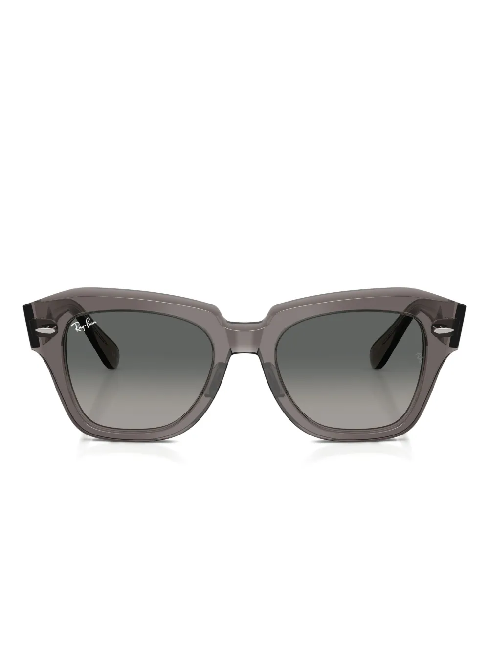 Ray Ban State Street Square-frame Sunglasses In Gray