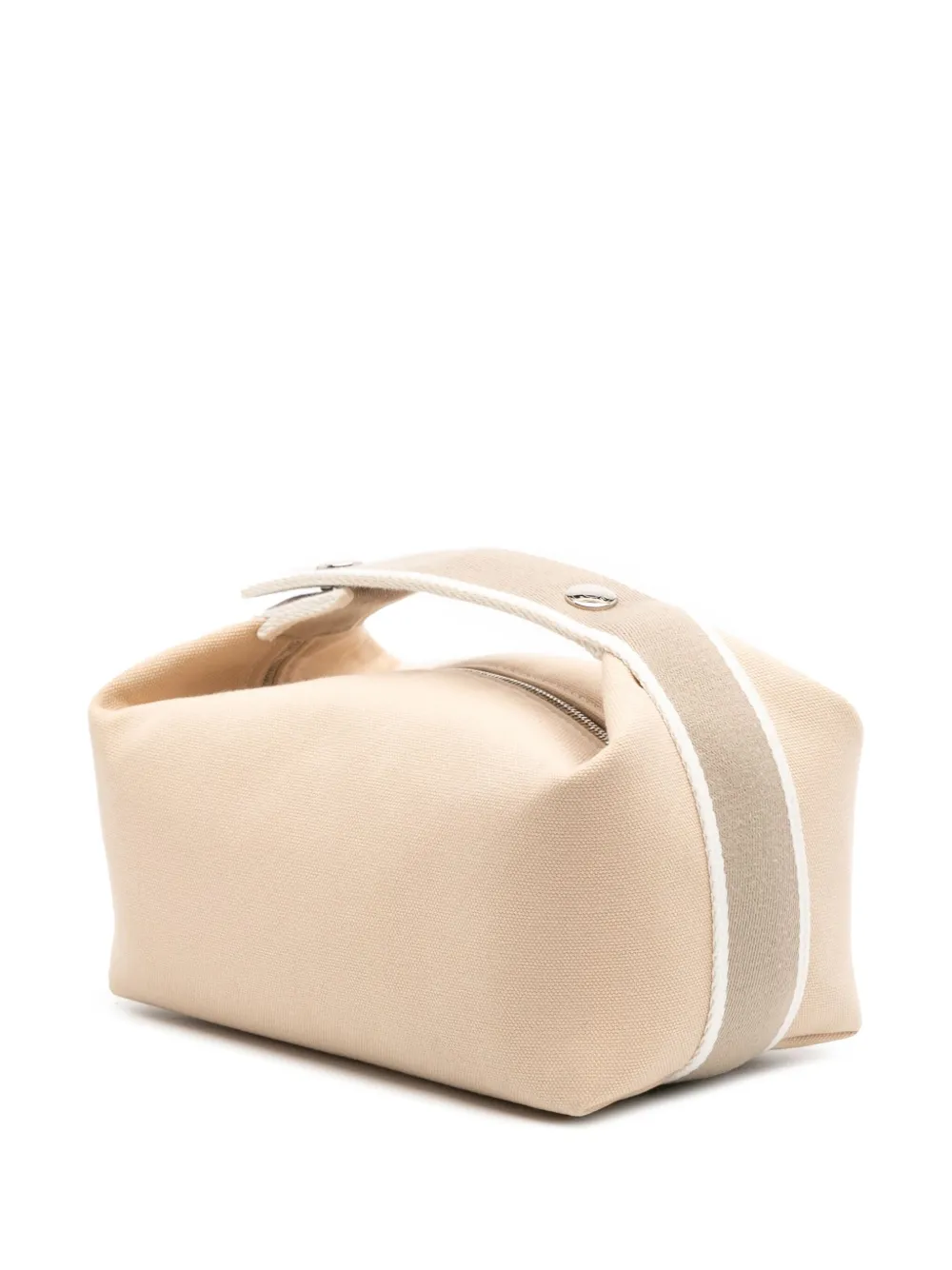 Pre-owned Hermes 2012-2025 Small Canvas Bride A Brac Case Vanity Bag In Brown