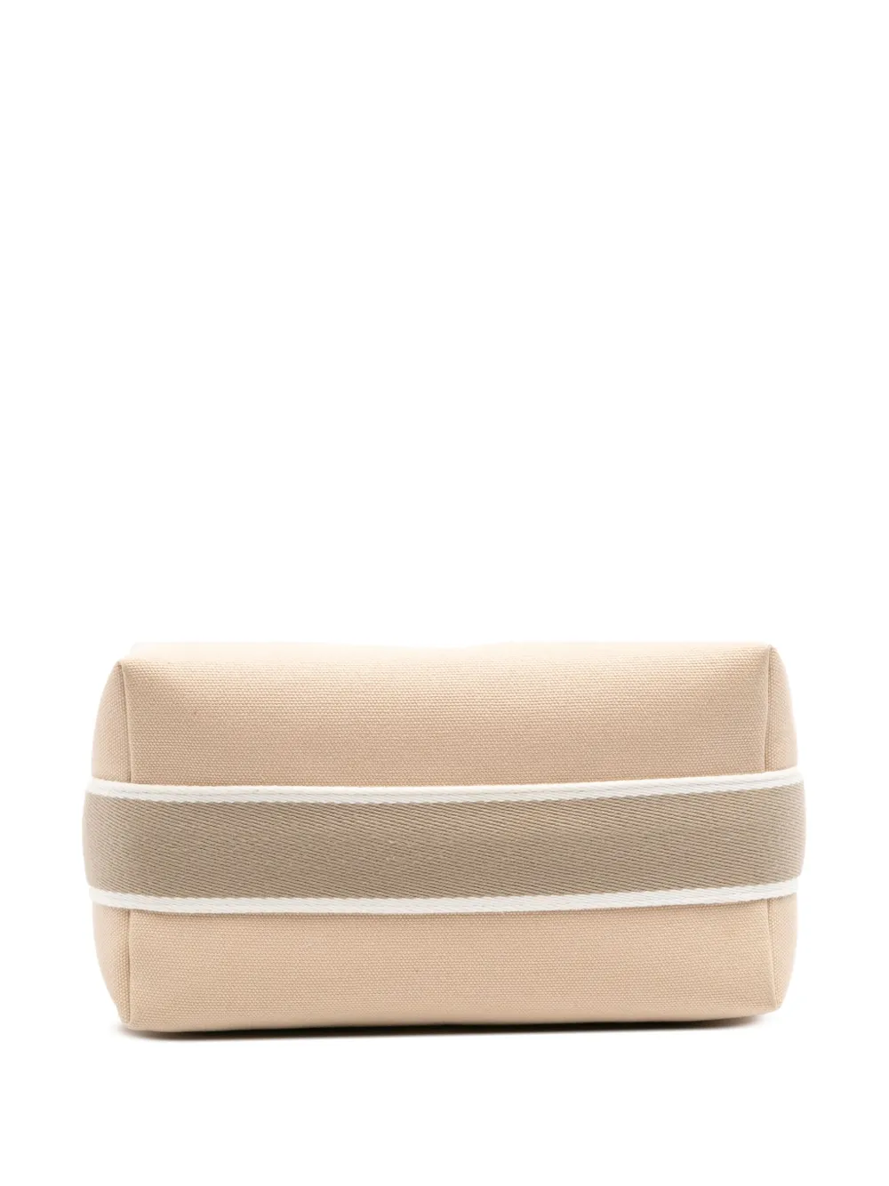 Pre-owned Hermes 2012-2025 Small Canvas Bride A Brac Case Vanity Bag In Brown