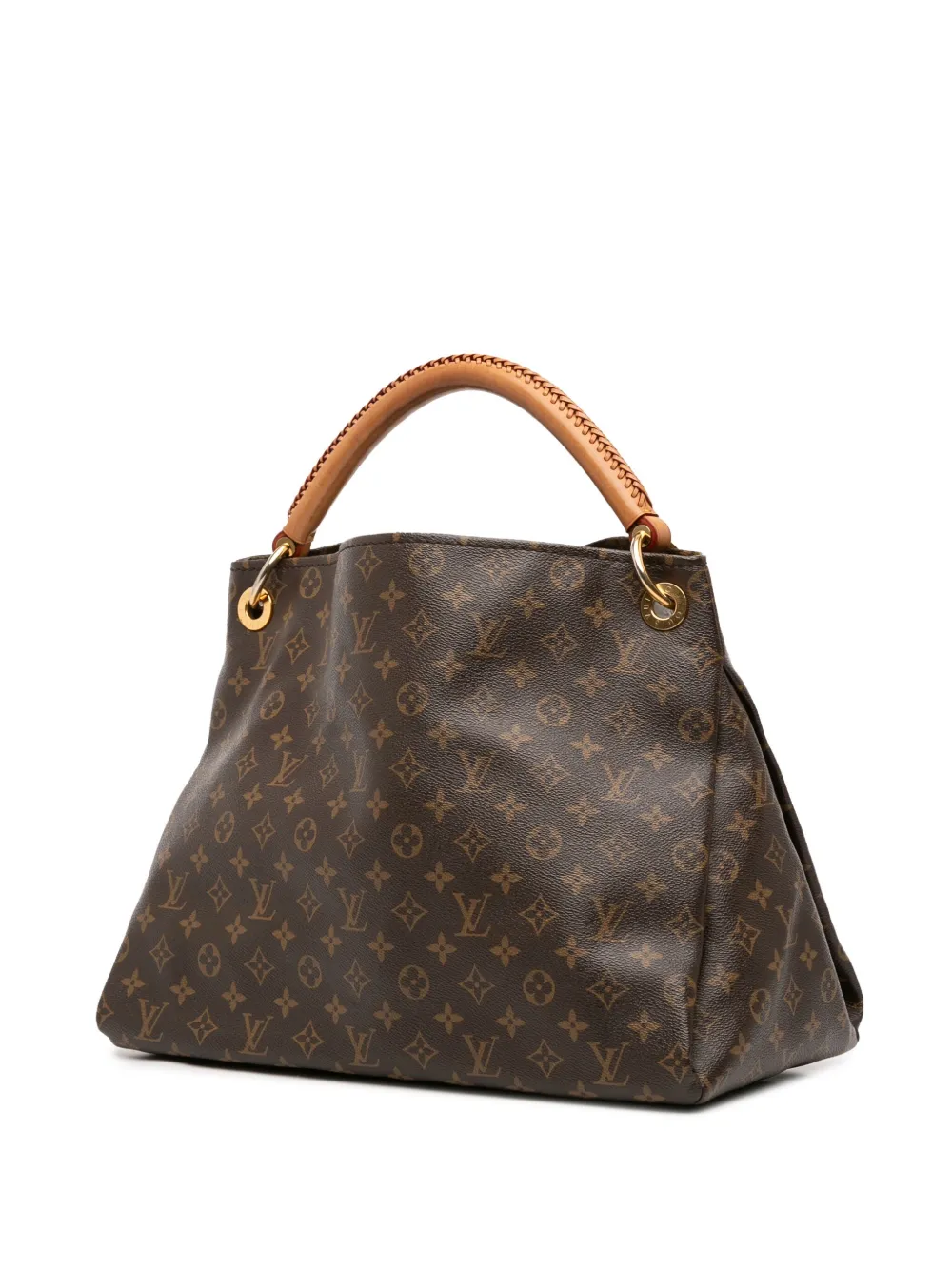 Pre-owned Louis Vuitton 2010 Monogram Artsy Mm Hobo Bag In Brown