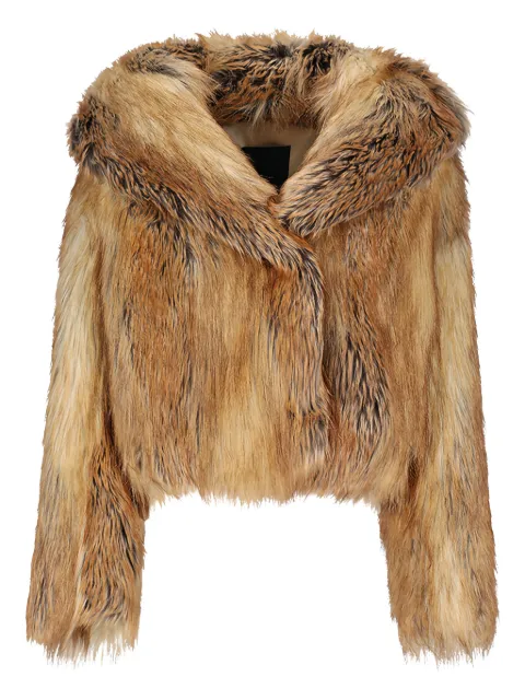 BB Couture long-sleeved faux-fur jacket
