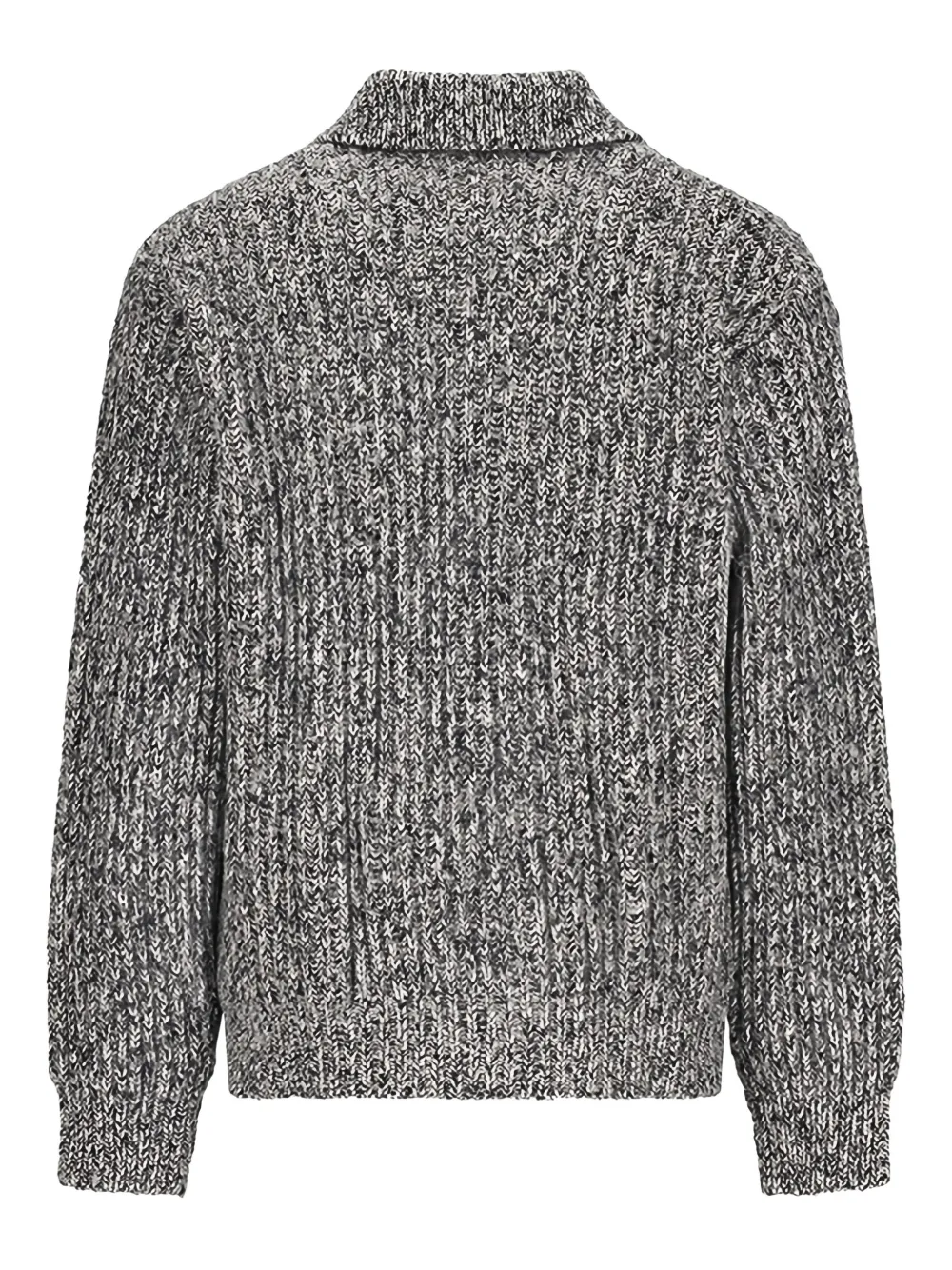 Atomo Factory Mouliné-effect Button-up Cardigan In Gray