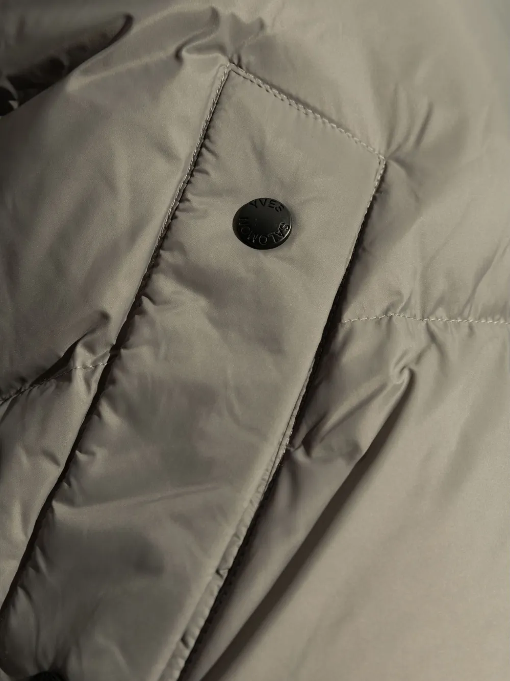 Yves Salomon Donsjas met afneembare capuchon Grijs