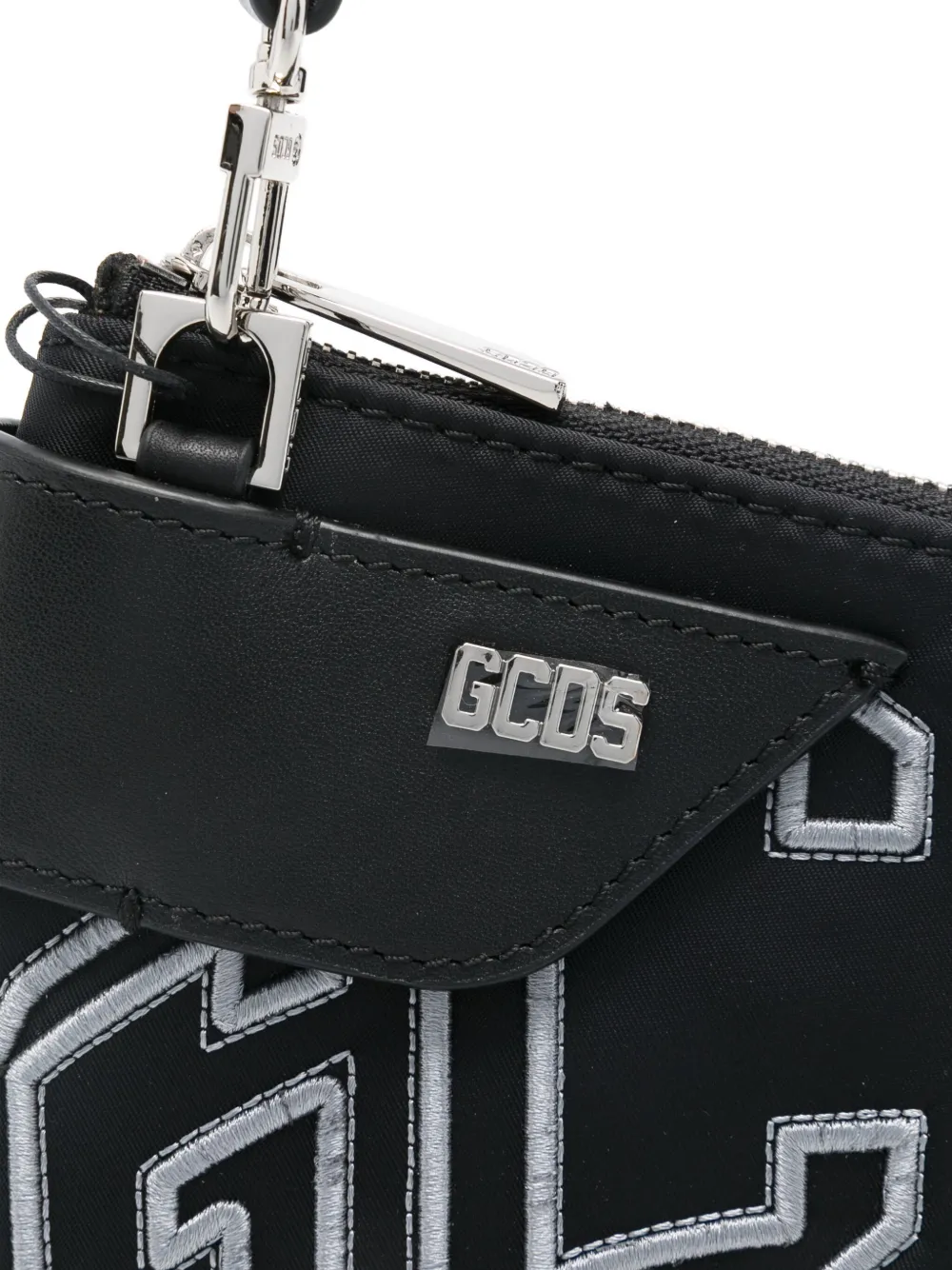 Gcds Comma Notte Shoulder Bag In Black