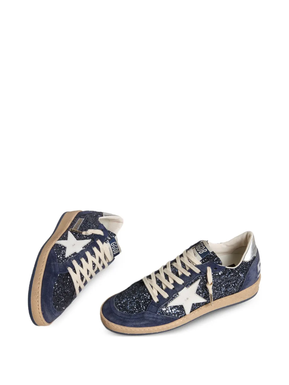 Golden Goose Ball Star sneakers met glitter Blauw