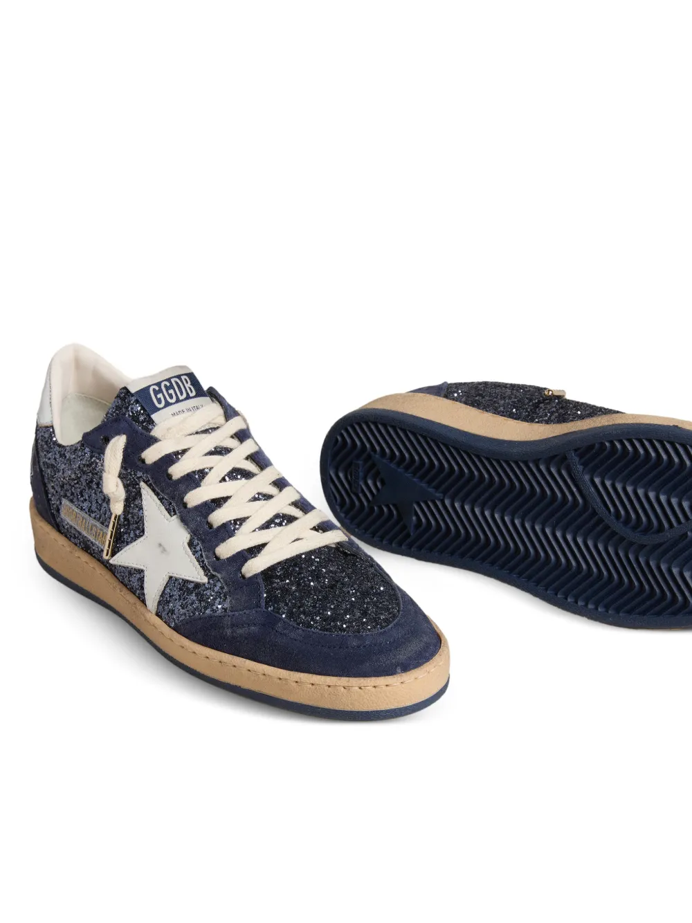 Golden Goose Ball Star sneakers met glitter Blauw