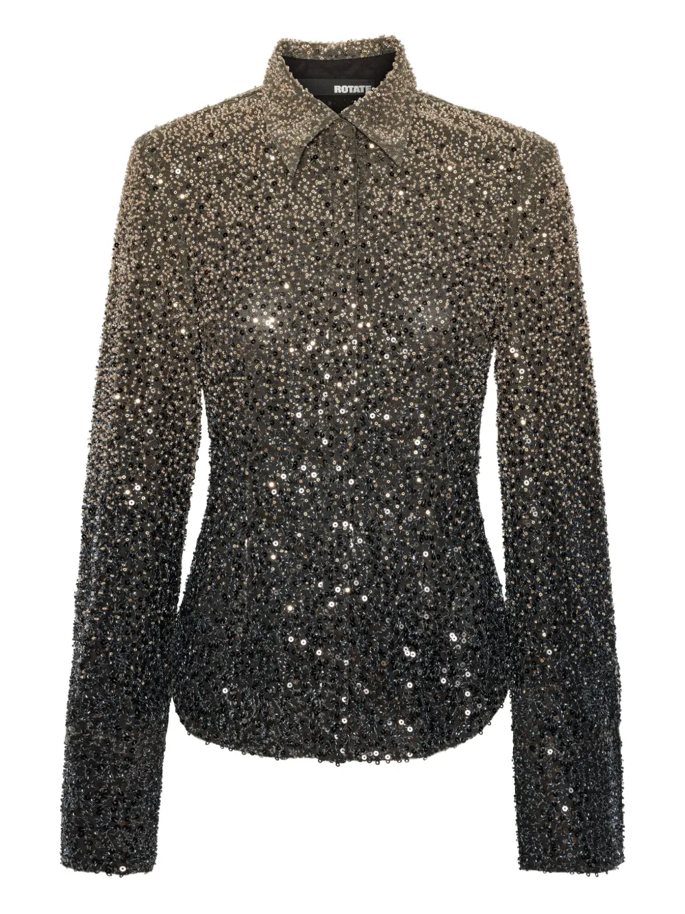 ROTATE BIRGER CHRISTENSEN beaded shirt | Grey | Image 1