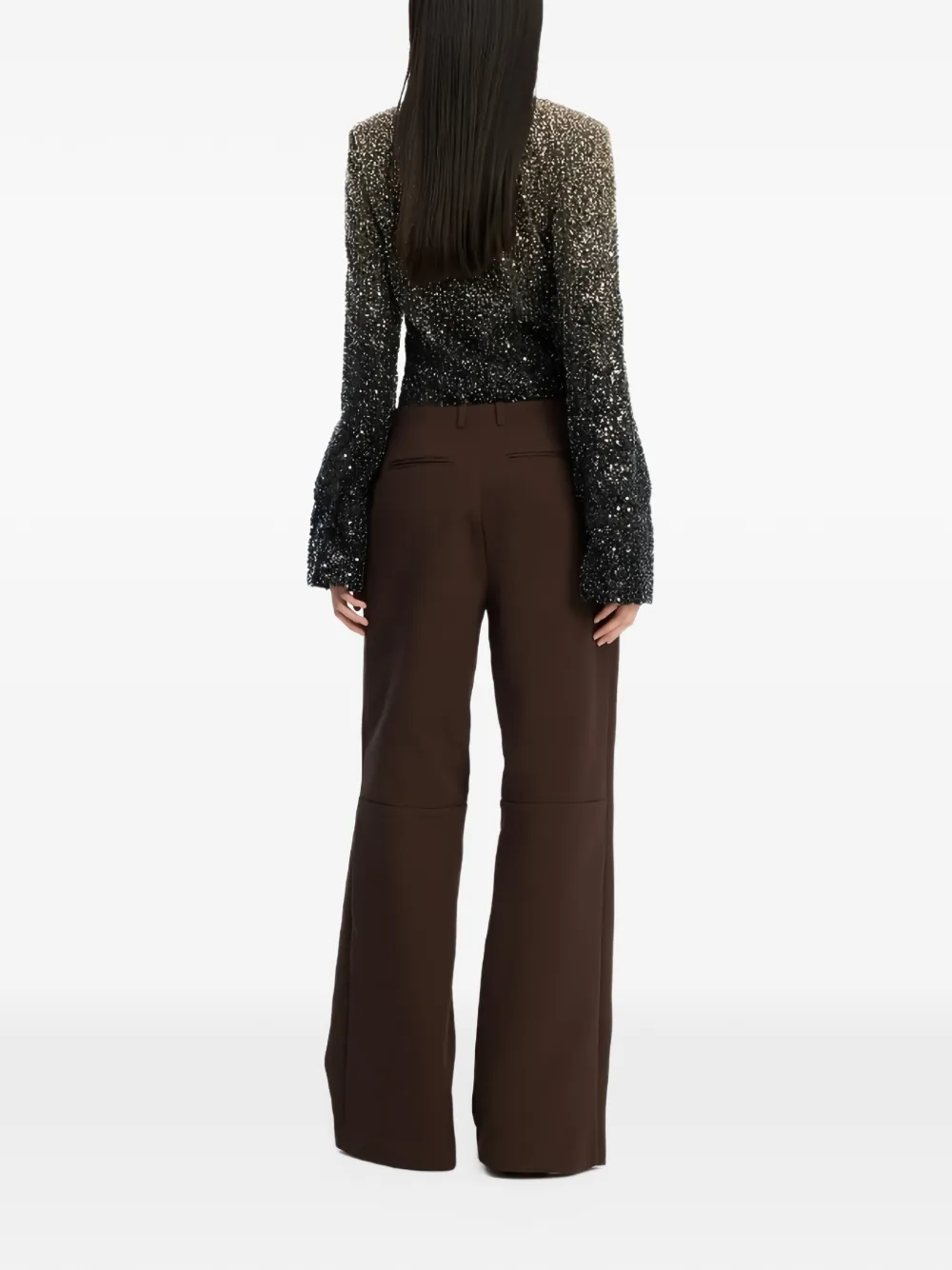 ROTATE BIRGER CHRISTENSEN Blouse met kralen Grijs