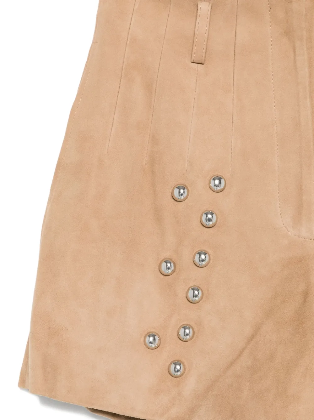 Iro Studded Shorts In Brown