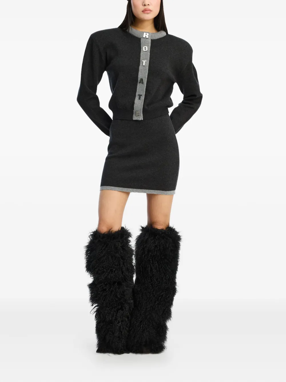 ROTATE BIRGER CHRISTENSEN Vest met logo Grijs