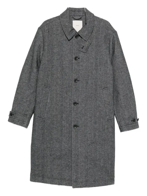 Calvin Klein single-breasted herringbone coat