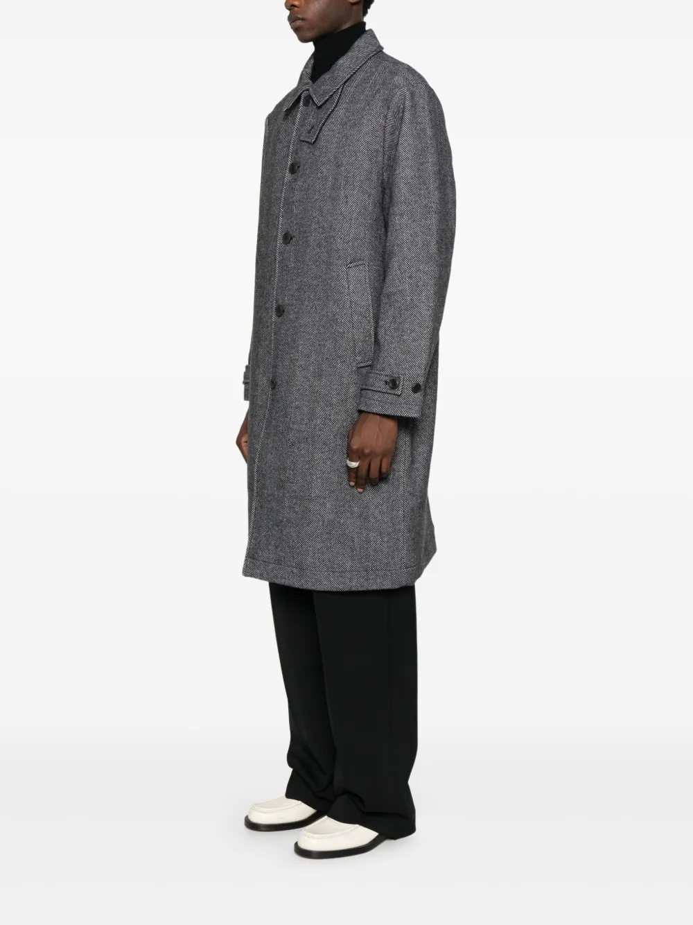 Calvin Klein Jas met visgraatpatroon Zwart